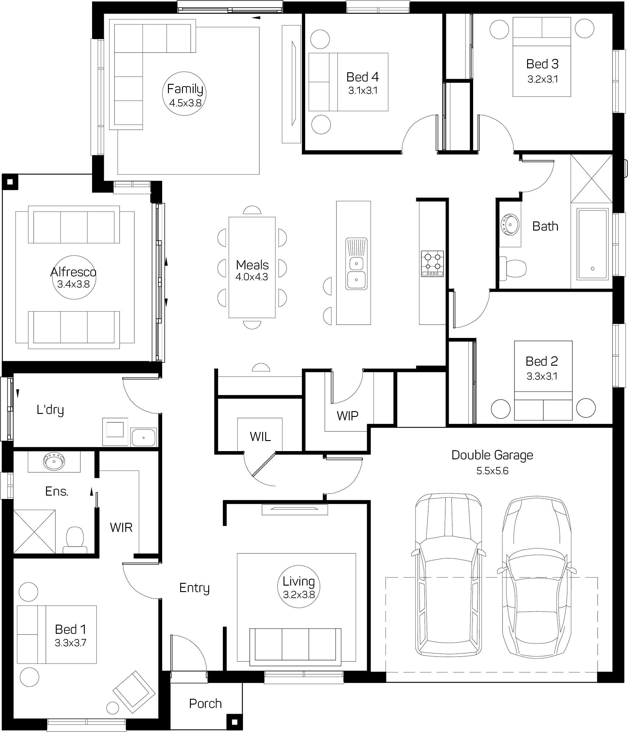 Modern two-story home facade for the Mayfield 23 design at Haven Estate Cambewarra, featuring the Seabreeze architectural style with contemporary finishings.